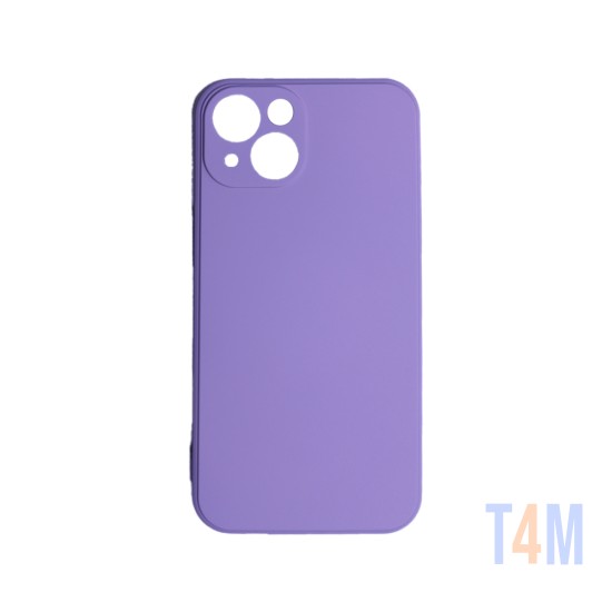 Funda de Silicona con Marco de Cámara para Apple iPhone 14 Púrpura